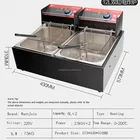 220v Restaurant Deep Fryer Potato Chip Double Fryer Commercial Electric Deep Fryer
