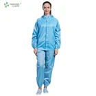 Autoclavable Cleanroom antistatic uniforms lab suit esd coveralls two pieces jumpsuit electricity working clothes