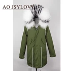 Wholesale Designer Coats Fur Lined Raccoon Fur Hooded Parka