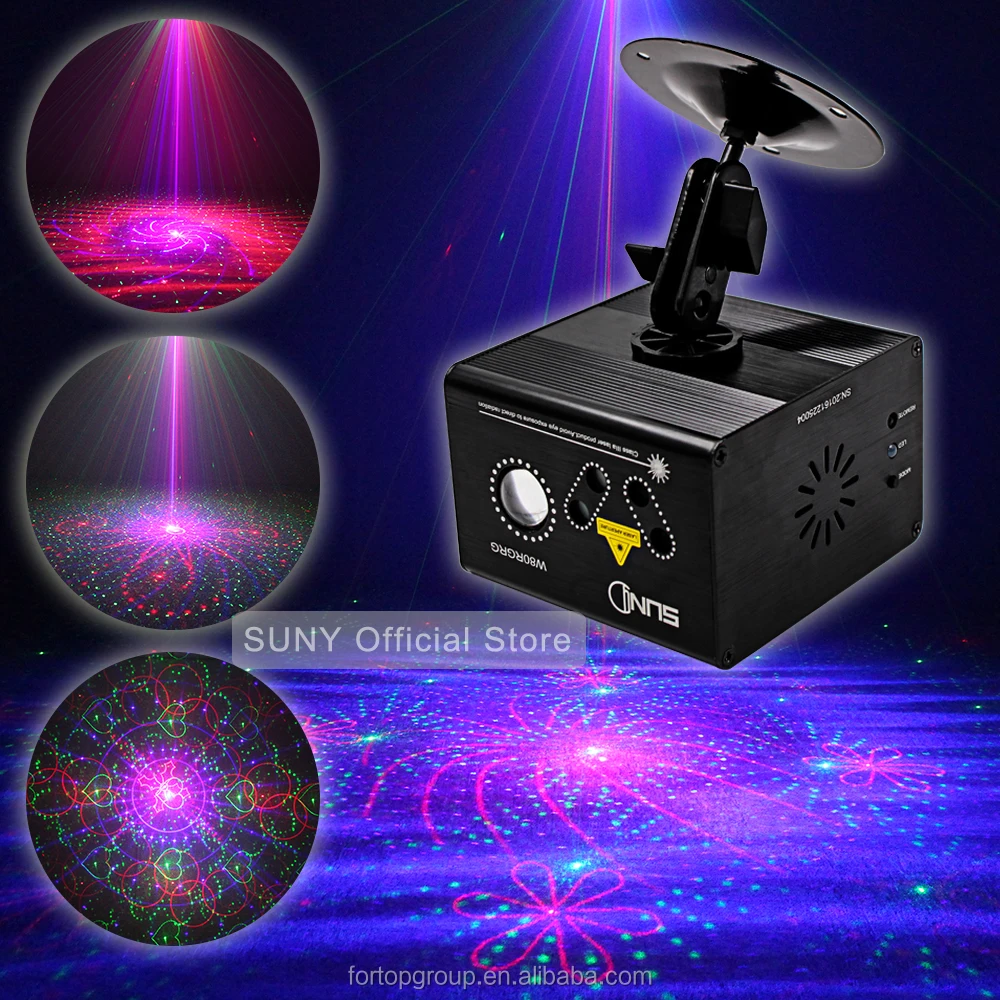 dj laser light rgrb multi gobos projector rgb full color led