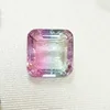 Shinning gemstone 9*11mm emerald cut octagon king natural stone gems pink black tourmaline