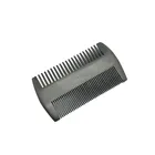 Black paint pear wood pocket size beard wooden comb