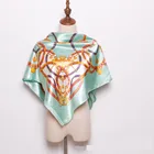 High End Unique Custom Design Square Chinese Indian Silk Scarf