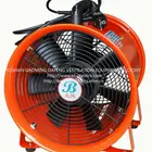 industrial portable axial flow ventilating fan for air exhaust and supply flexible duct