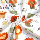 100% Cotton digital printing plain poplin animal pattern fabric for kids
