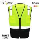 Color cheap warning clothing work wear fabric adult uniform vest with pockets reflective safety workwear
