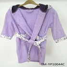 Wholesale top quality 100 terry cotton hooded kids bathrobe