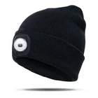winter hat with led Bright Lighted Beanie Hat Winter Warm Knitted Skullies Cap Sports