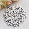 Cheap 4*7mm Flat Round Number Alphabet Letter White Beads for Fashion Jewelry Making