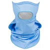 High Performance Sun Protection Mask for Fishing UPF50+ Face Mask Outdoor Neck Gaiter Solid Blue Bandana