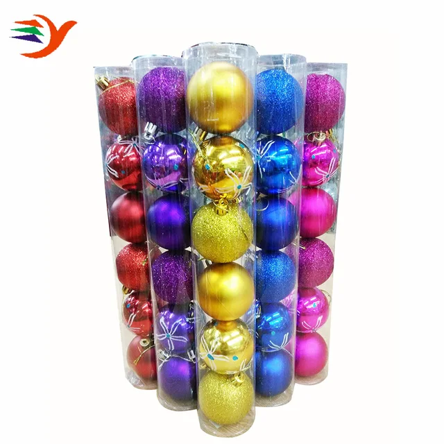 gift hanging tree decoration 4cm 6pcs pvc tube packing christmas