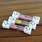 Tooth shape plastic sand timer hourglass toys 1 2 3 minute for kids