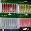 Action Packed Bait Yellow Red Pink White Soft Tail Swimming Grubs Lure Fishing