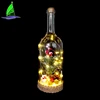 Tall Wine Bottle Lights with String Light,Gold Sparked Mercury Glass Decorative LED Bottles Lights