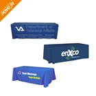 Custom Logo Printed Fitted Cover Display Table Cloth For Trade Show