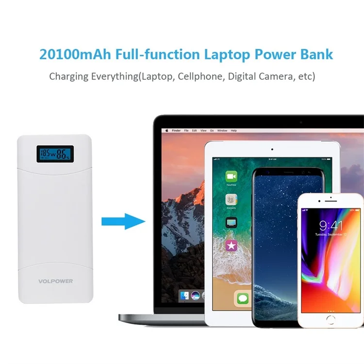 Best Selling 20100mah 12v 16v 19v Laptop Power Bank External Battery Pack Portable DC Output Power Banks for Macbook