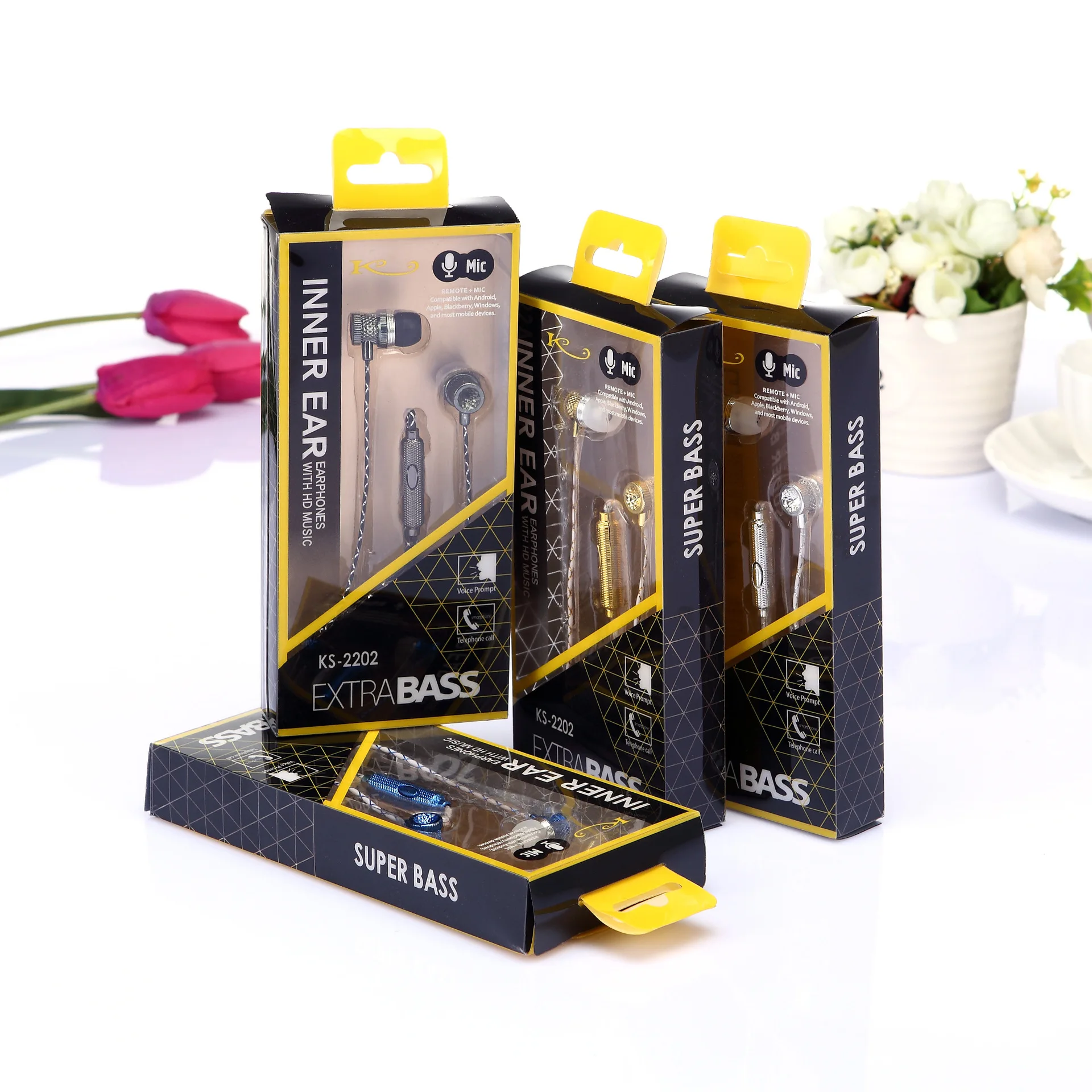 gift boxed hanging in ear wire controlled earphone for running small headset for mobile phone - ANKUX.COM