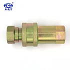 3/8 "BSP NPT يختصر ISO-A سداسي التكافؤ الكروم دليل كم اغلاق صمامات كلا التوصيل و المقبس الهيدروليكية سريعة اقتران