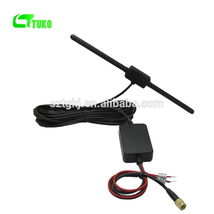 Vhf/uhf/fm Digital Car Tv Antenna 2 Din Car Dvd Player Tv