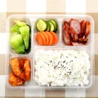 Food grade disposable plastic fast food packaging 5 compartment lunch box for restaurant