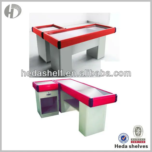 l-shape popular design cashier desk