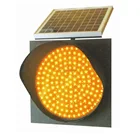 Outdoor solar flashing warning light for road safety