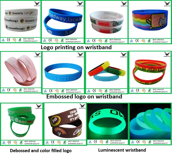 Cheap silicone bracelet custom debossed or embossed silicone wristband