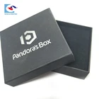 high quality customized silver logo black cardboard jewelry bracelet paper box with foam