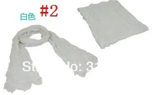 JPscarf 9000 Korean wrinkle scarf wild candy -colored transparent elegant silk scarf shawl lots of colors
