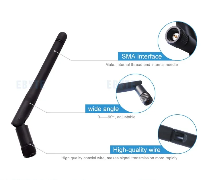 Ebyte TX230JK-11 110mm 2.5dBi flexible 230MHz omni whip antenna