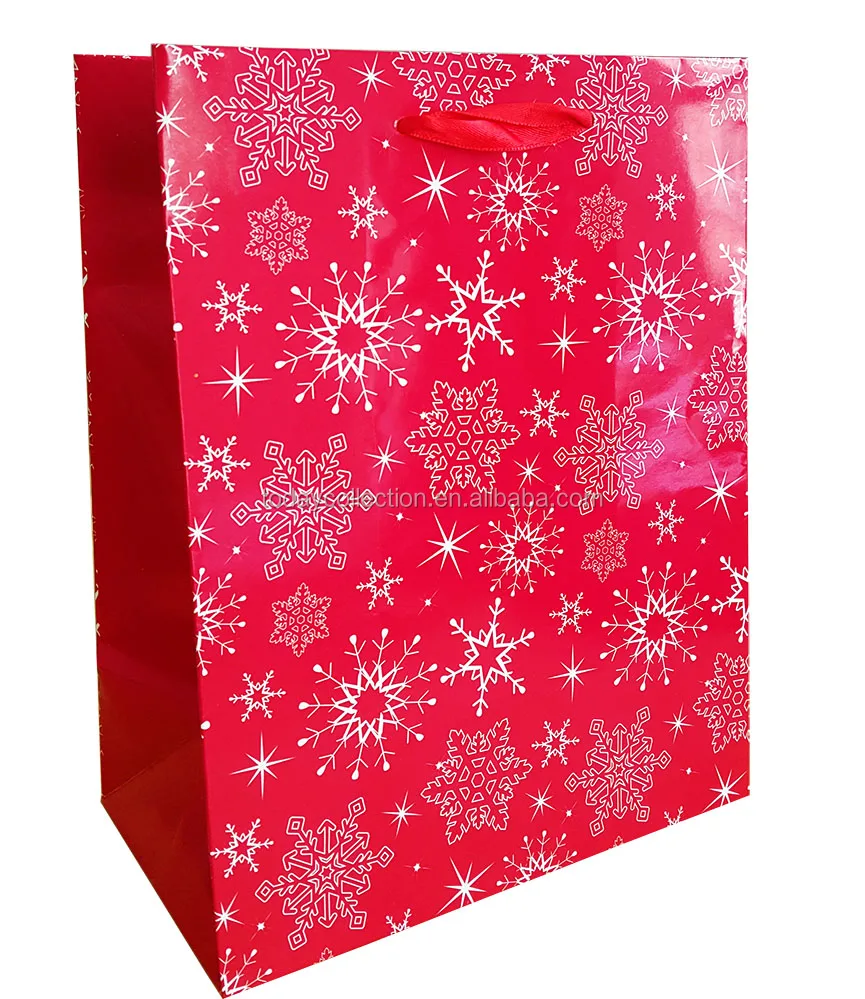 custom christmas gift printed art paper bag for oem