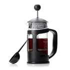 travel black plastic french press and coffee maker