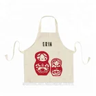 Newest wholesale 100% cotton white pinafore apron