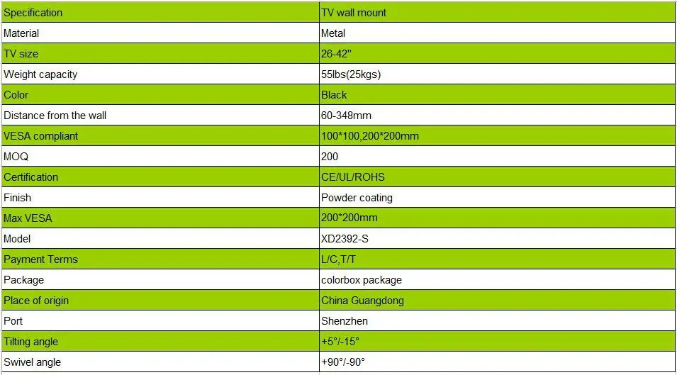 heavy-duty full-motion swing arm wall mounts tv bracket tv