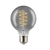 Antique Smoked Grey Tinted Glass LED Lamp Globe Edison Bulb G125 E27 Spiral LED Filament Bulb