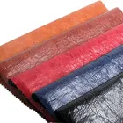 brown faux bulk synthetic burnish artificial rexine leather sheets stocklot for garment