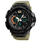 dual time skmei brand latest fashion mens analog watch sports digital