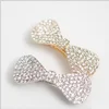 Korean hair ornaments grasp chain alloy water drill full diamond gold bow hair clip top clip