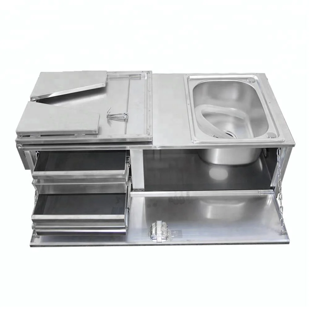 Cool Designs Stainless Steel Slide Out Camper Trailers Kitchens
