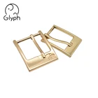 Wholesale gold custom metal engraved logo belt buckle with brand name