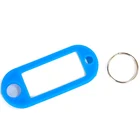 Customized Personalised Hotel Tag Key Chain Plastic Name Card Key Ring