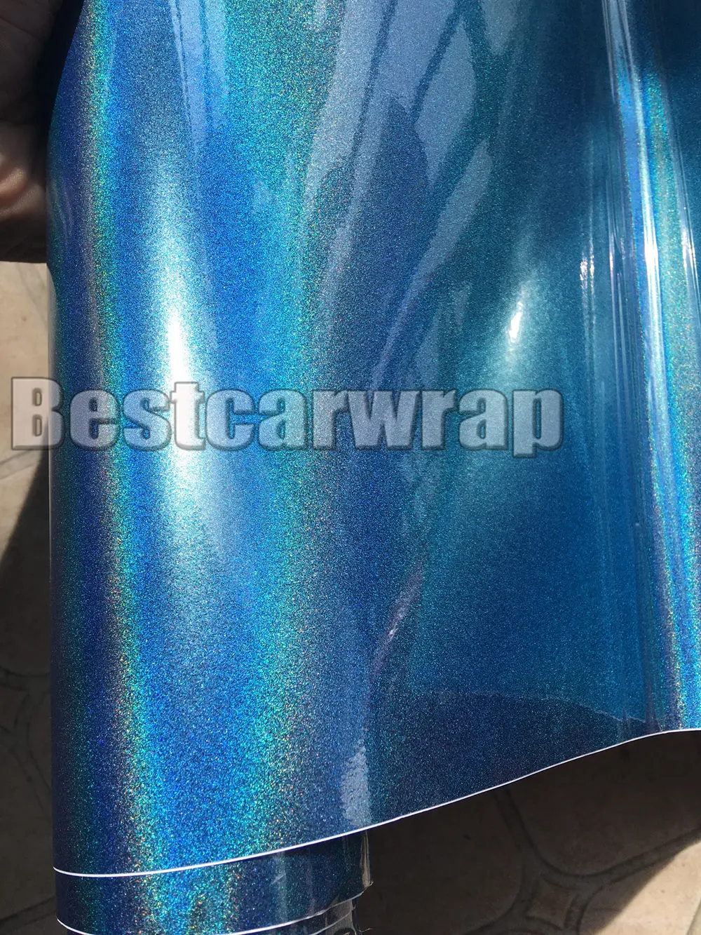 BLUE PSYCHEDELIC GLOSS FLIP VINYL WRAP CAR WRAPPING FILM COATING (1)