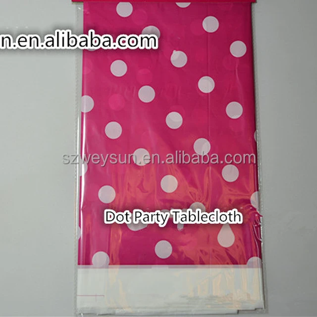 plastic polka dot party tablecloth banquet table cloth