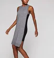 New Fashion Lady Fitness Style Slim Sleveless Elastic Sexy Causal Merino Wool Midi Dress