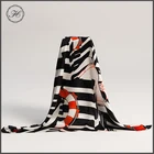 High Quality Custom Printed 100% Silk Square Scarf For Women
