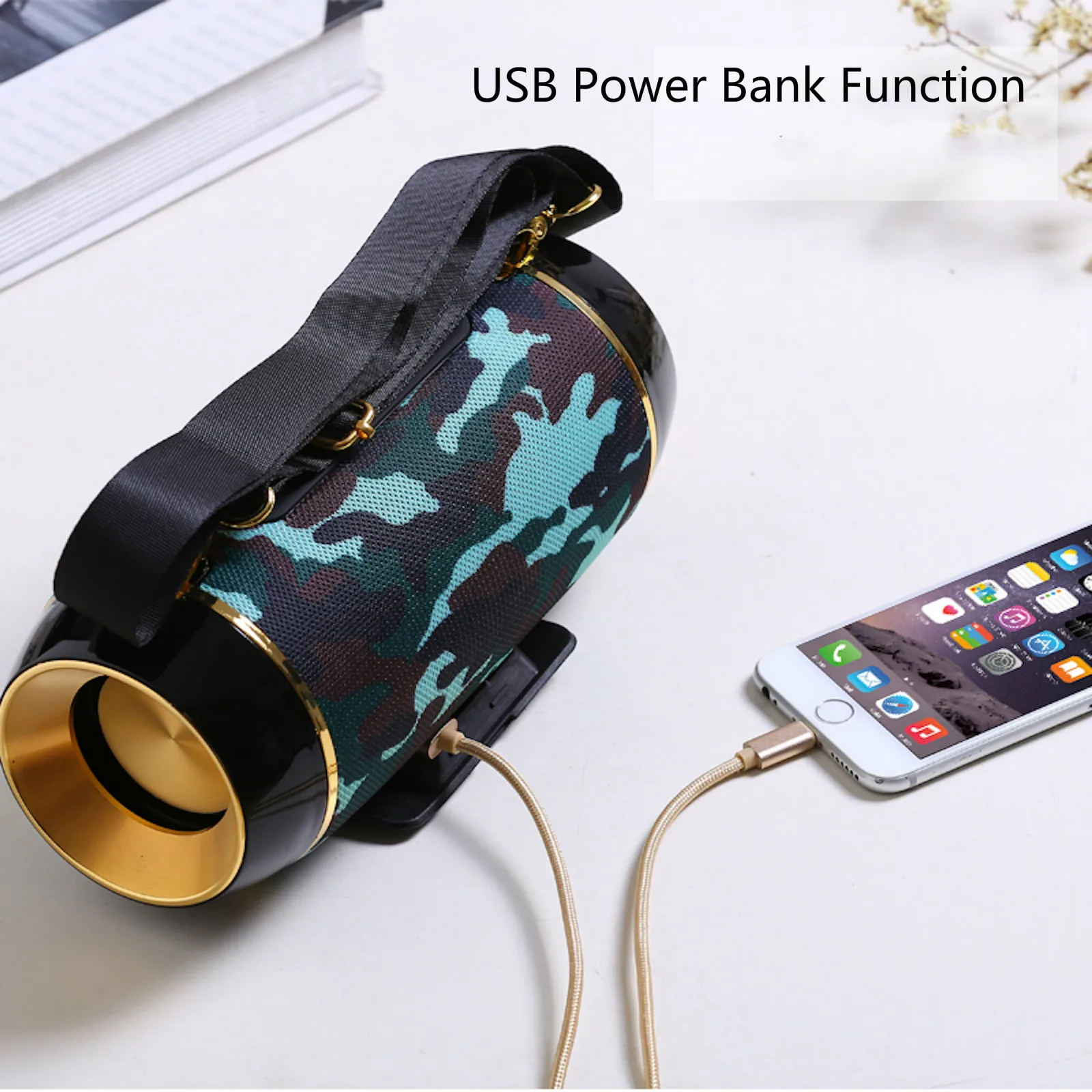 2*8W Big Sound 1800mA Big Battery Bluetooth Speaker Karaoke Audio with FM Radio SD TF Card Aux USB Port - ANKUX.COM