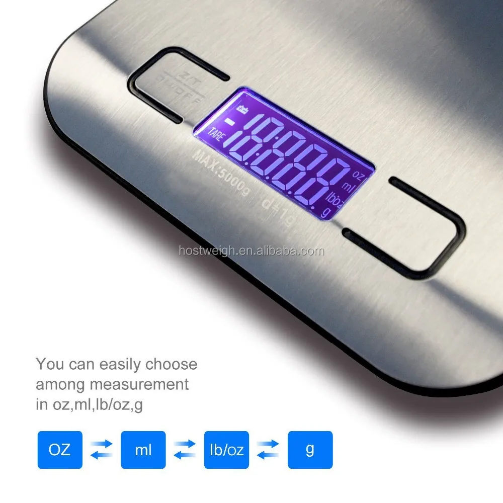 Slim Accuracy Food Scale Multifunction Kitchen Scale