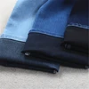 A818K satin elastic denim fabric for female with black backside