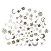 Wholesale Mixed Moon Sun Stars Pendants, Celestial Charms, Jewelry Making Supplies