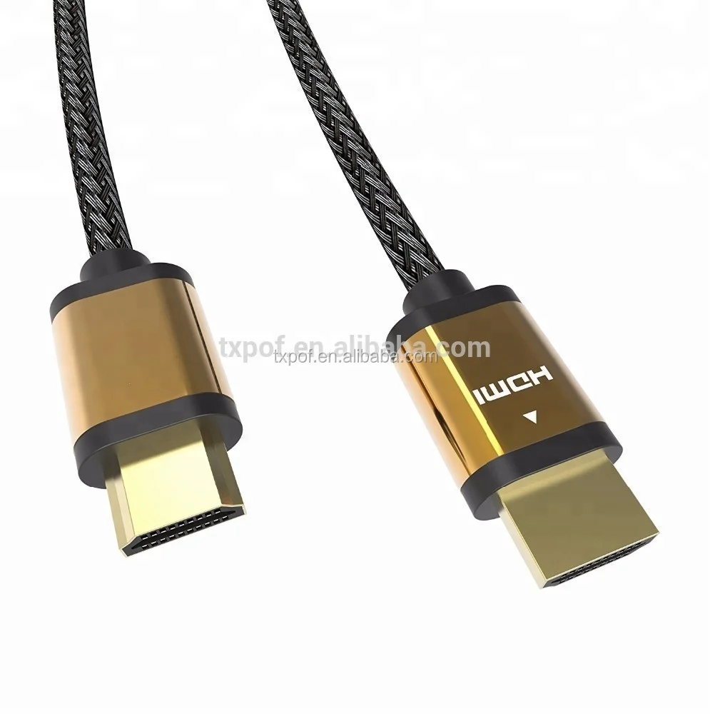 Braided wire Ultra High Speed 18Gbps Gold Plated Connectors Ethernet Audio Video 4K 2160p HD 3D HDMI Cable - idealCable.net
